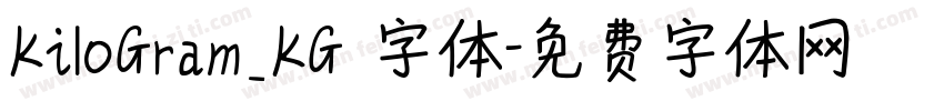 KiloGram_KG 字体字体转换